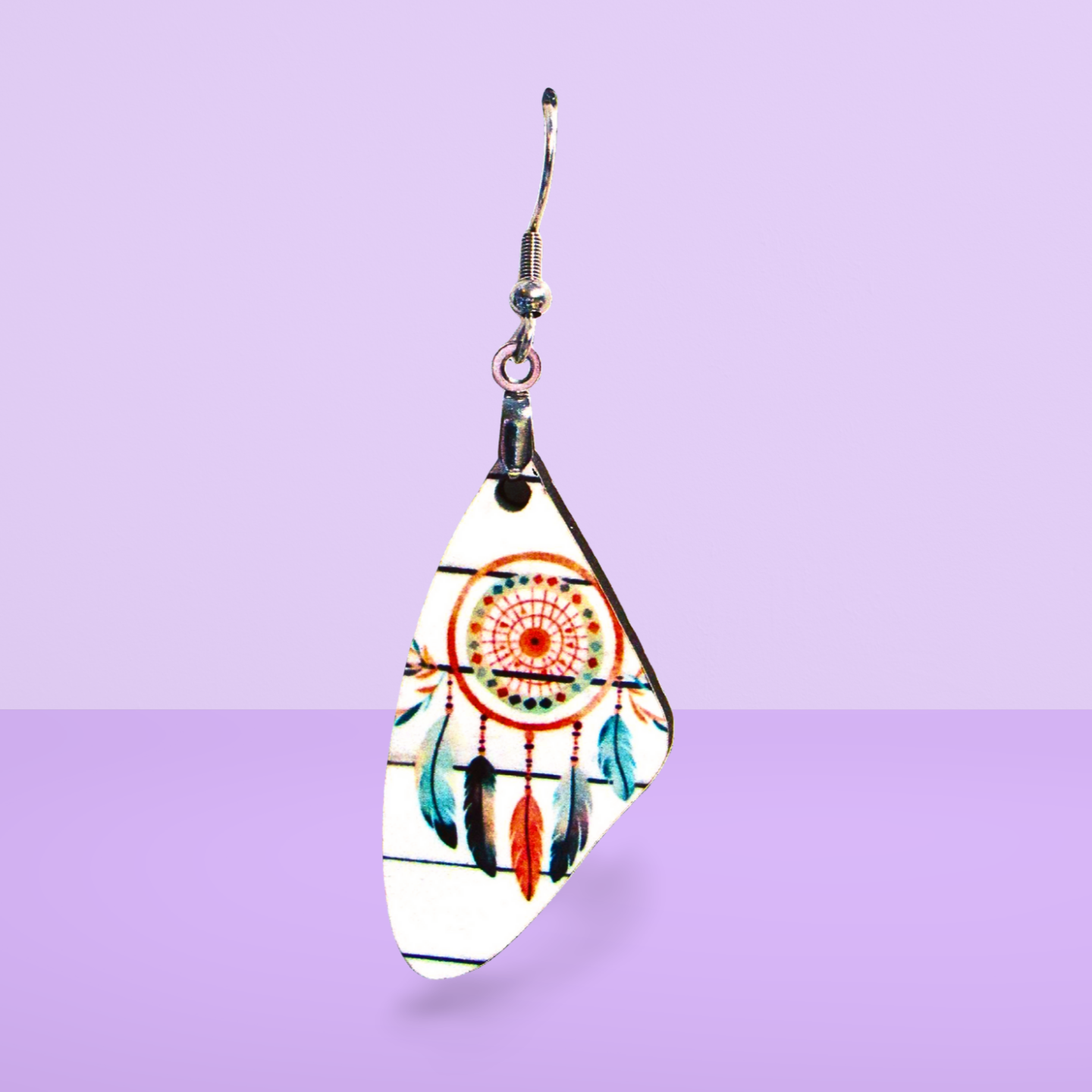 Wing Shaped Sublimated Earring