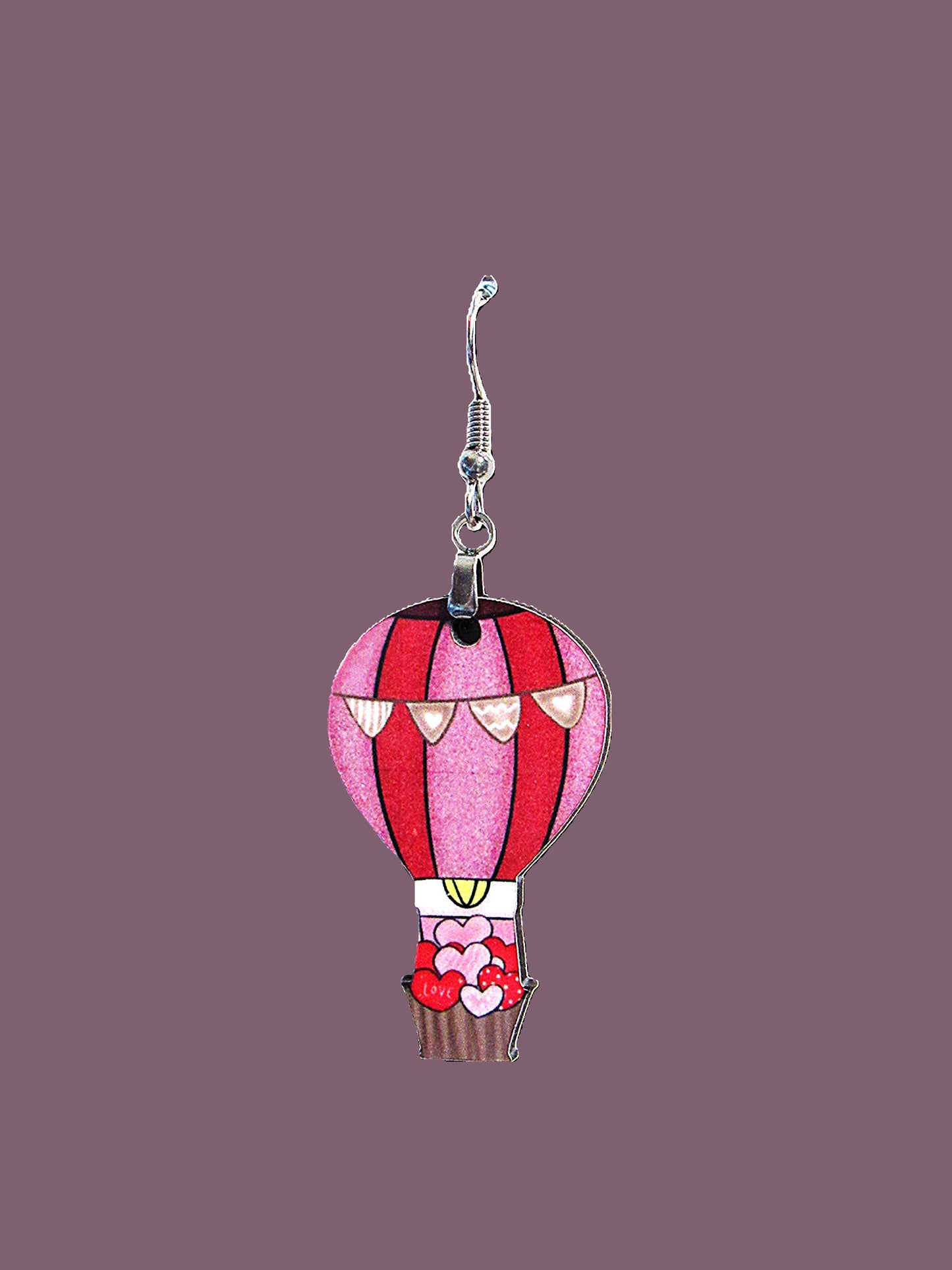 Hot Air Balloon Shaped Sublimated Earring