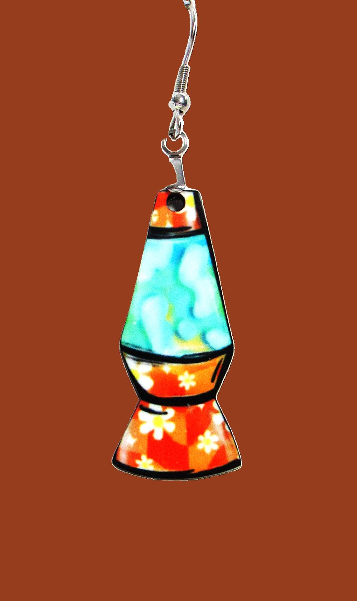 Lava Lamp Shaped Sublimated Earring 1.5 in.