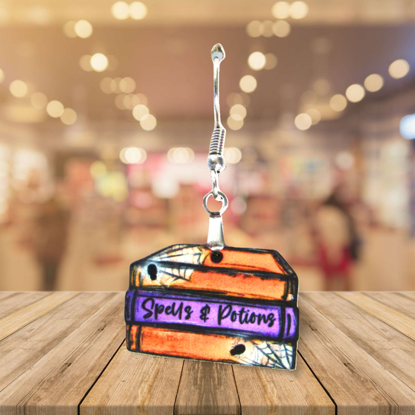 Stacked Book Sublimated Earrings 1 inch