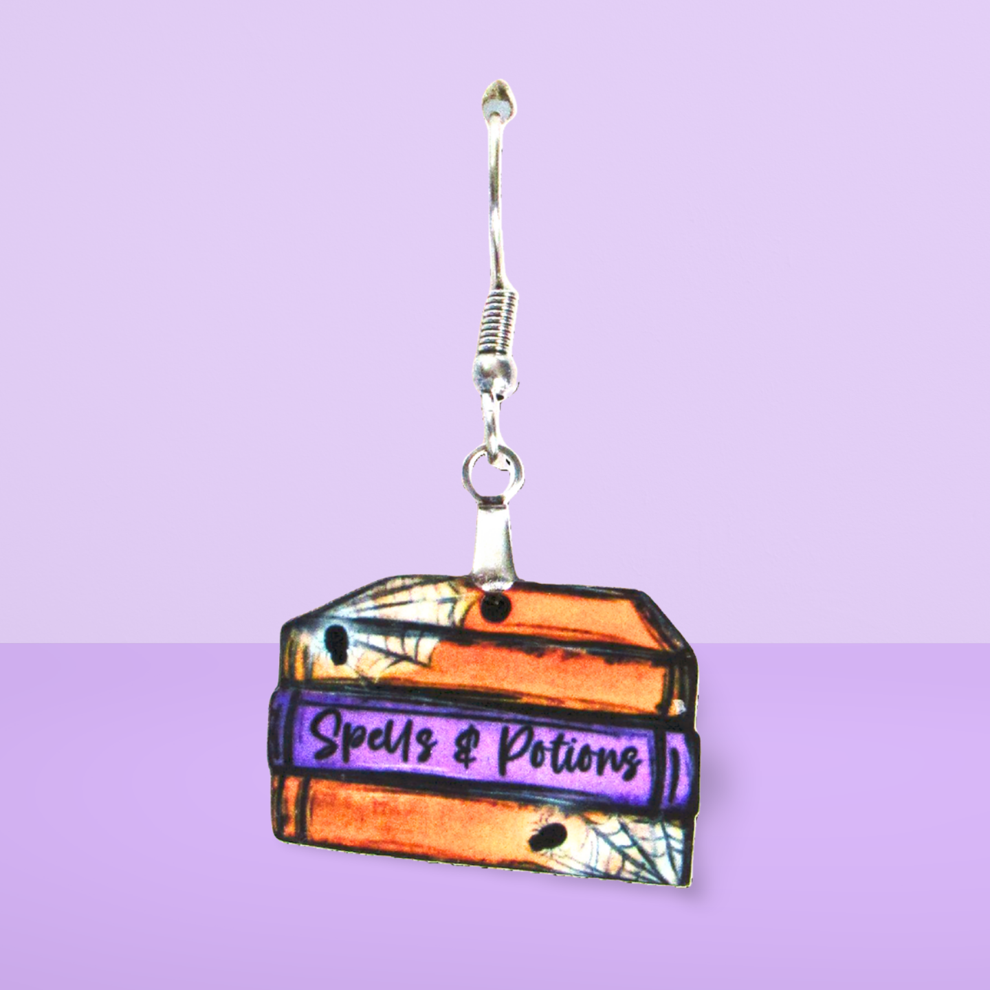 Stacked Book Sublimated Earrings 1 inch