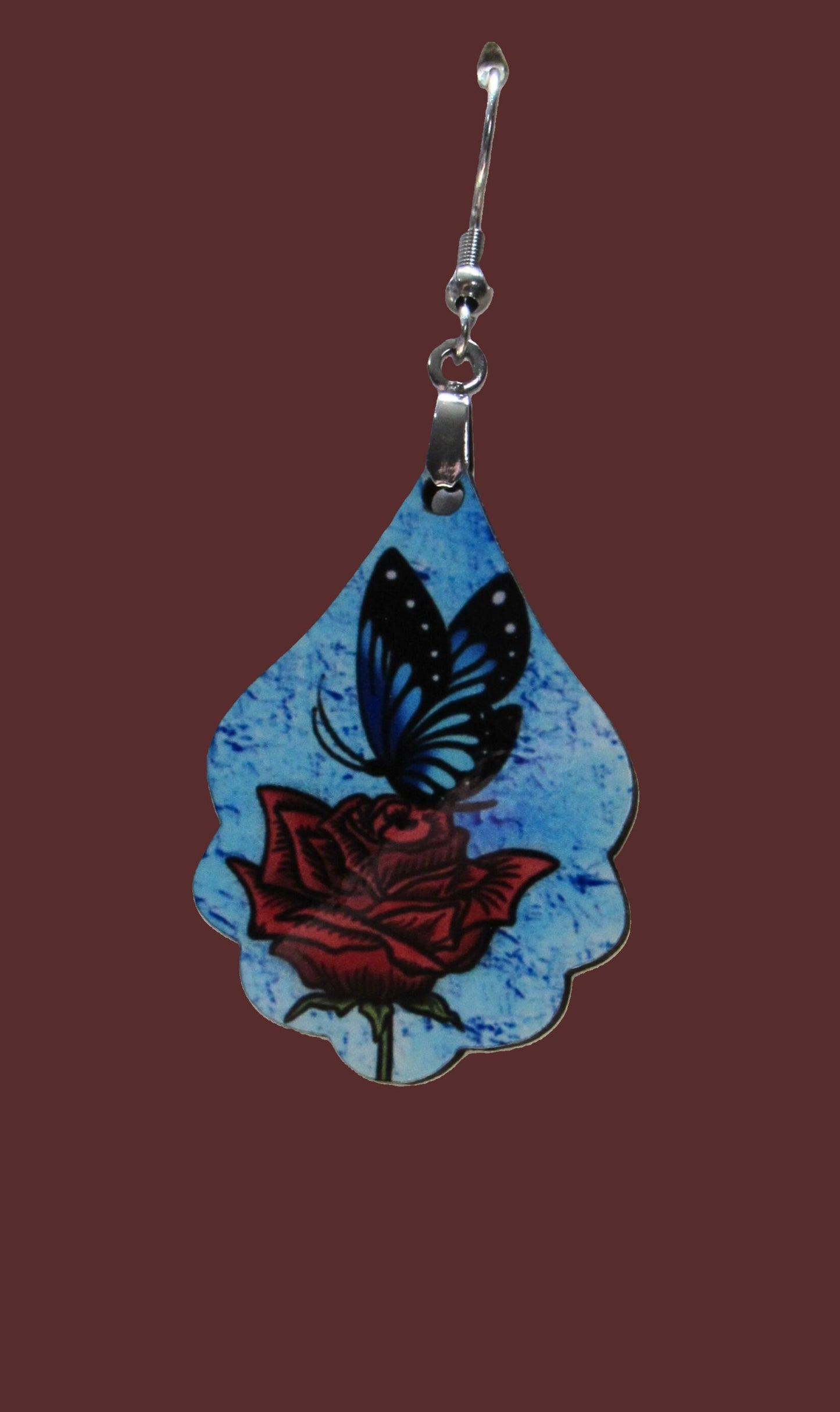 Fancy Teardrop Shaped Sublimated Earrings