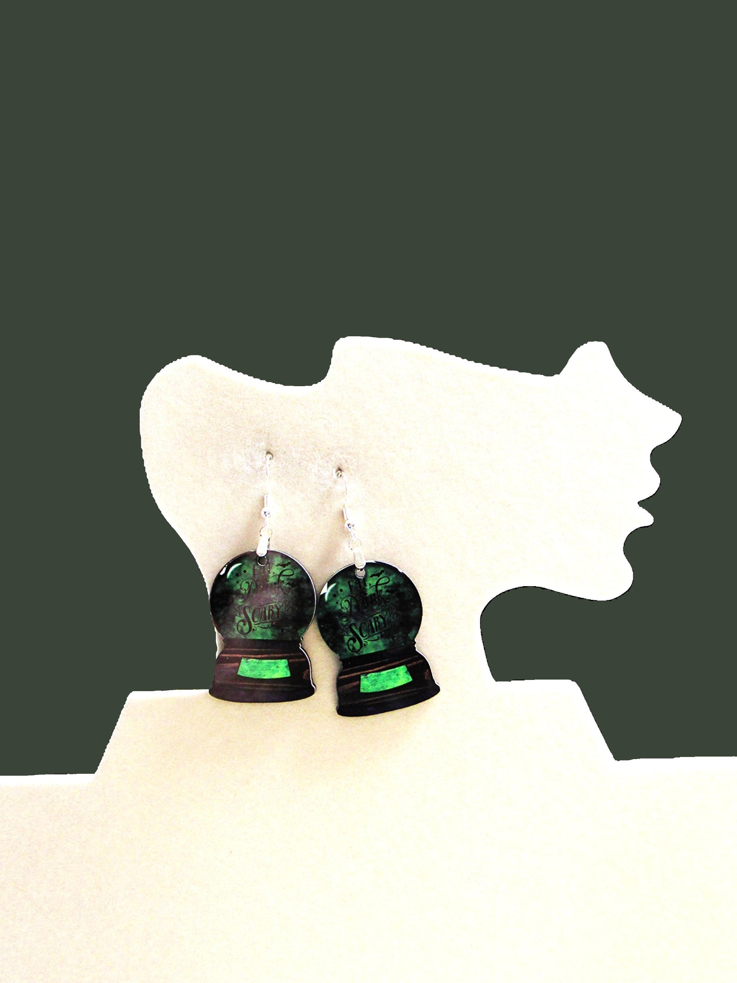 Snow Globe Shaped Sublimated Earrings