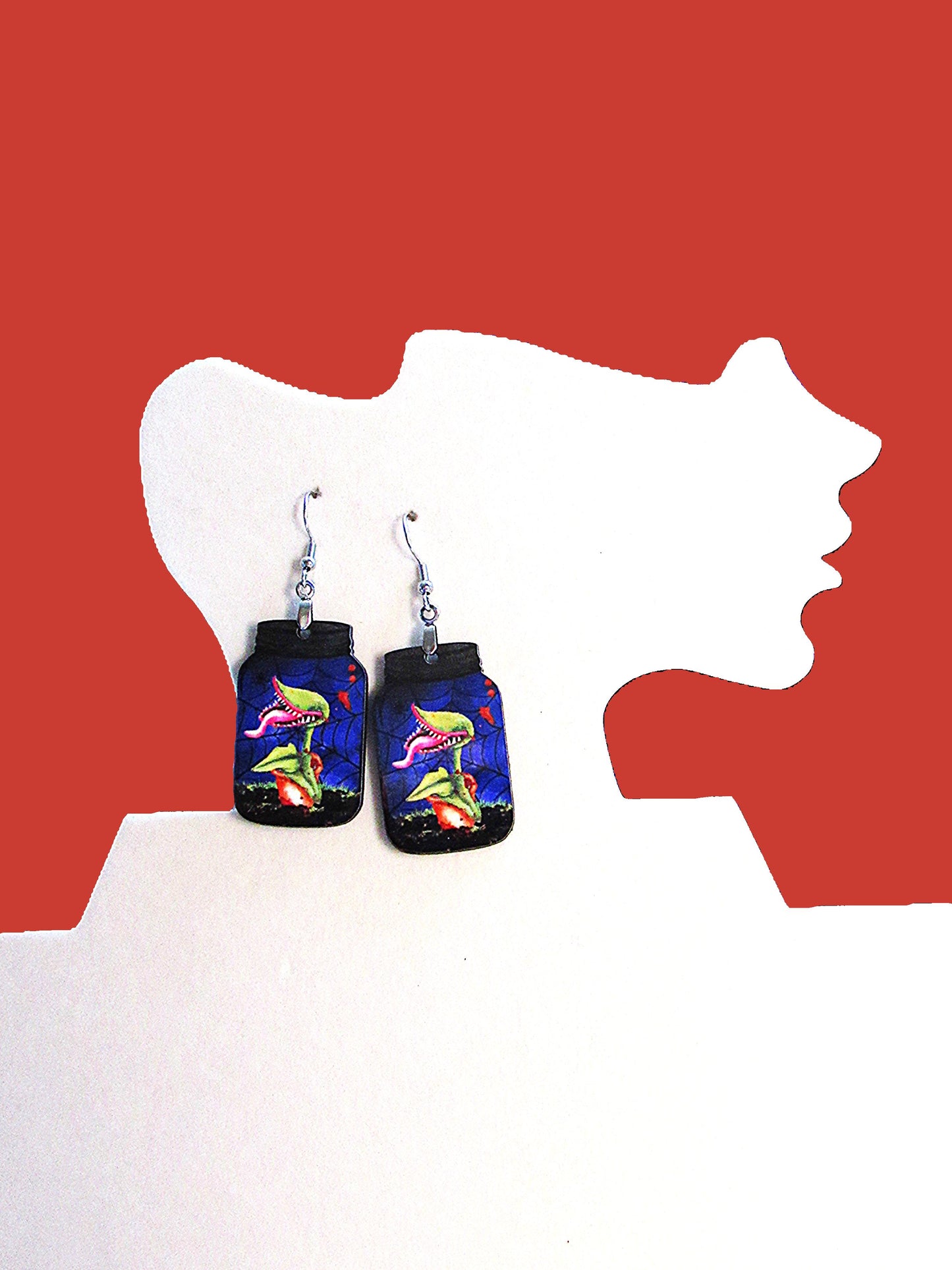 Mason Jar Shaped Sublimated Earrings 1.5 inch