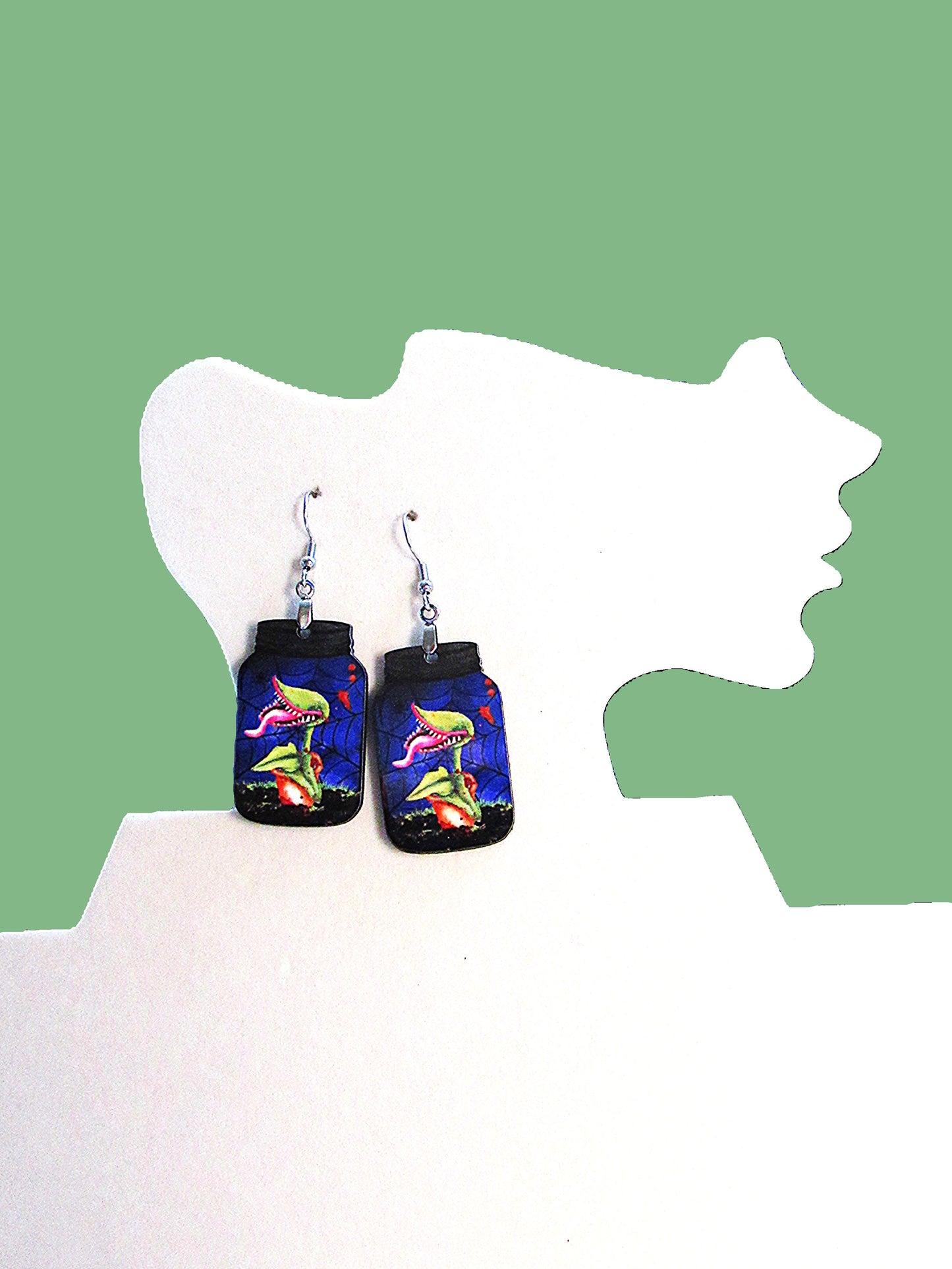 Mason Jar Shaped Sublimated Earrings 1.5 inch