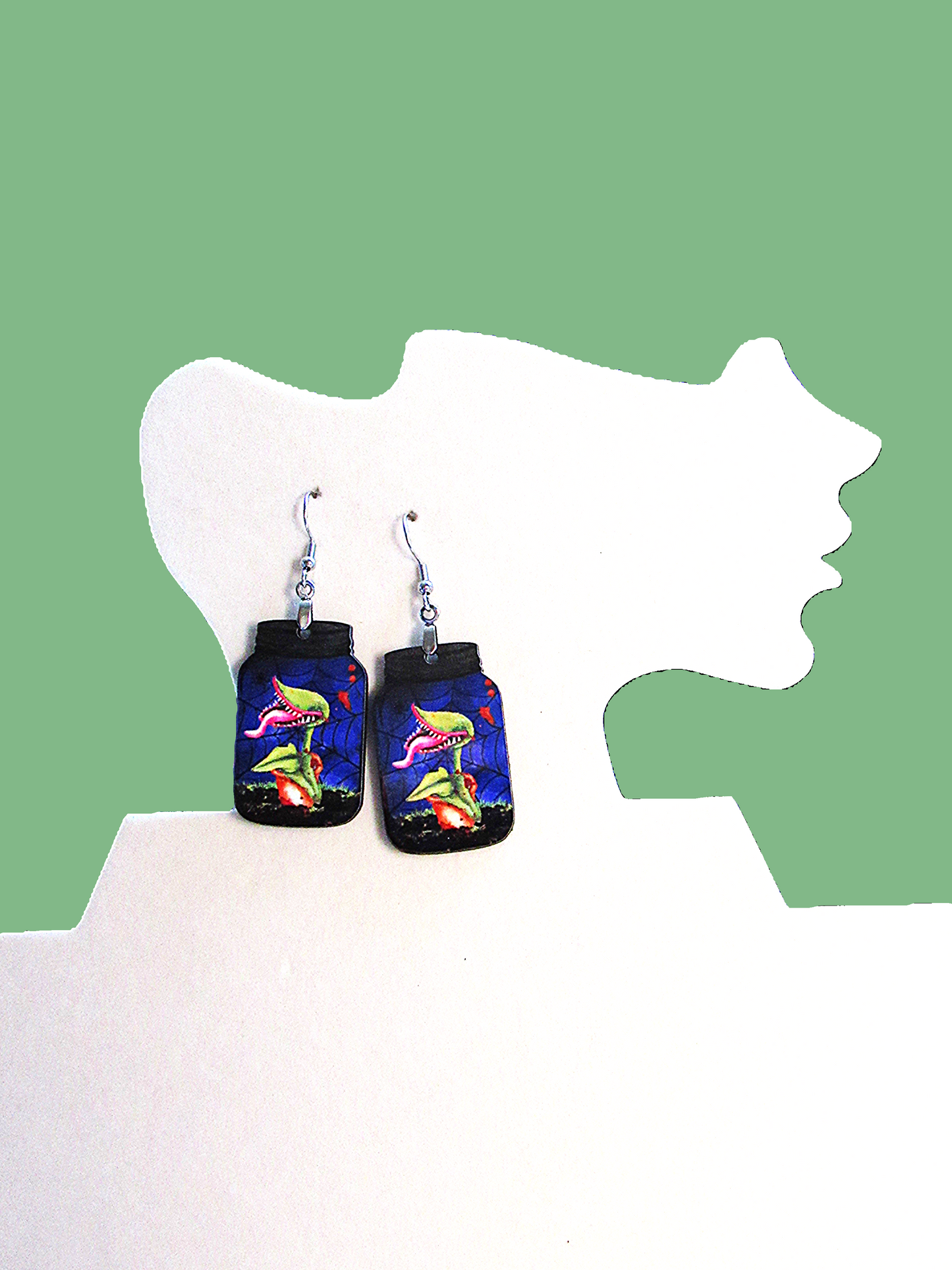 Mason Jar Shaped Sublimated Earrings 1.5 inch
