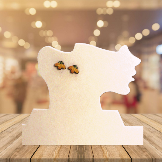 Open Flower Shaped Sublimated Stud Earring