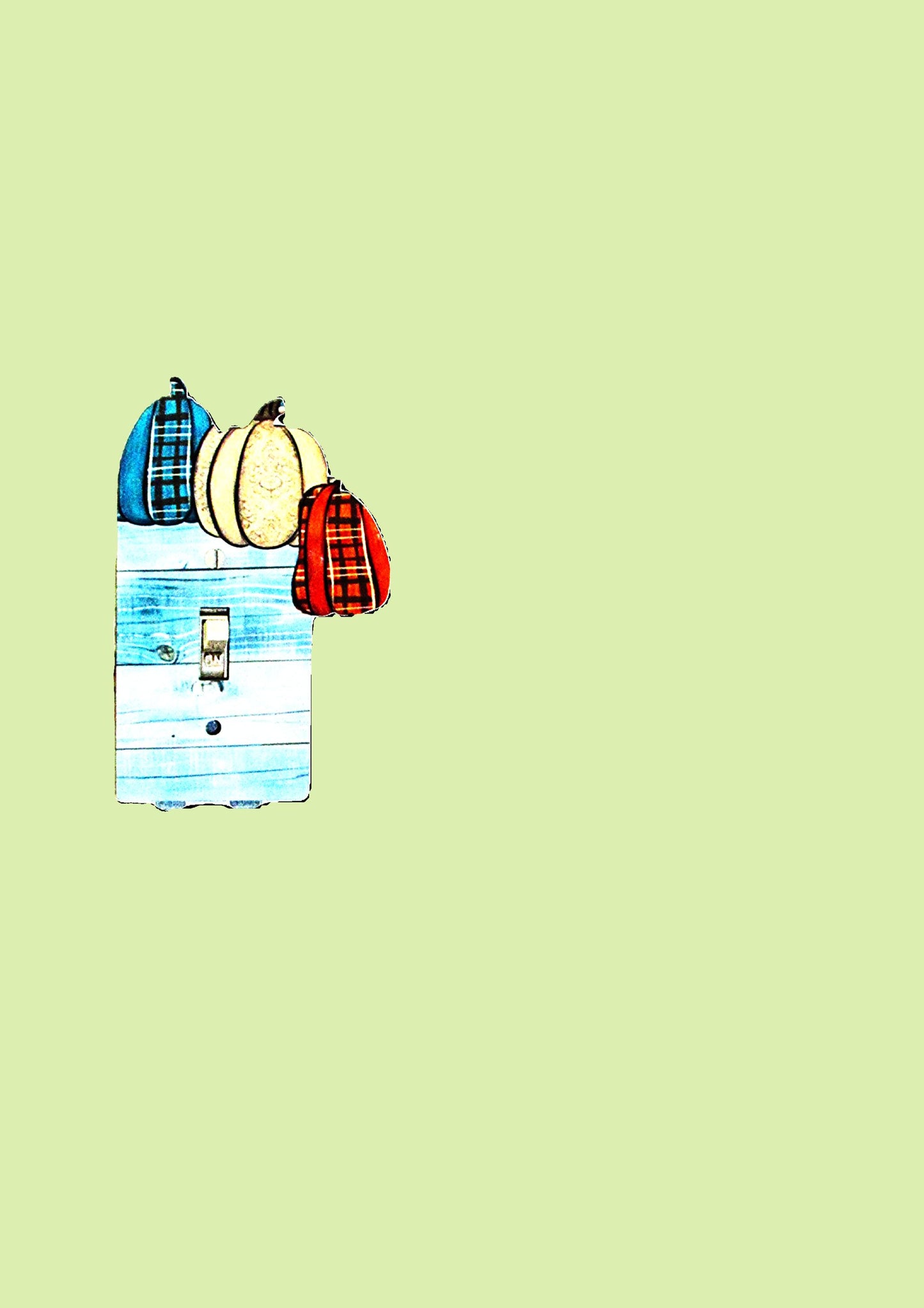 Pumpkin Themed Shaped Sublimated Light Switch Plate