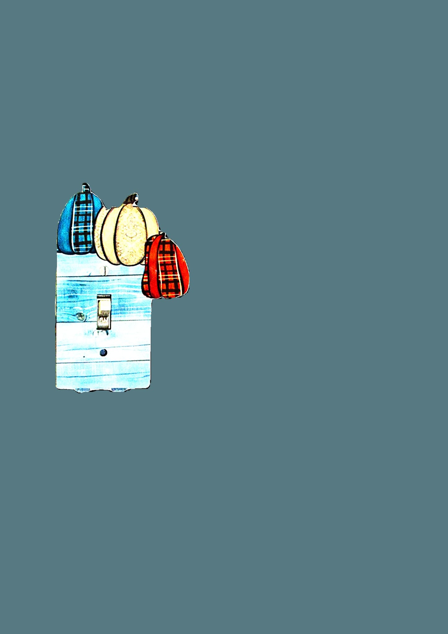 Pumpkin Themed Shaped Sublimated Light Switch Plate