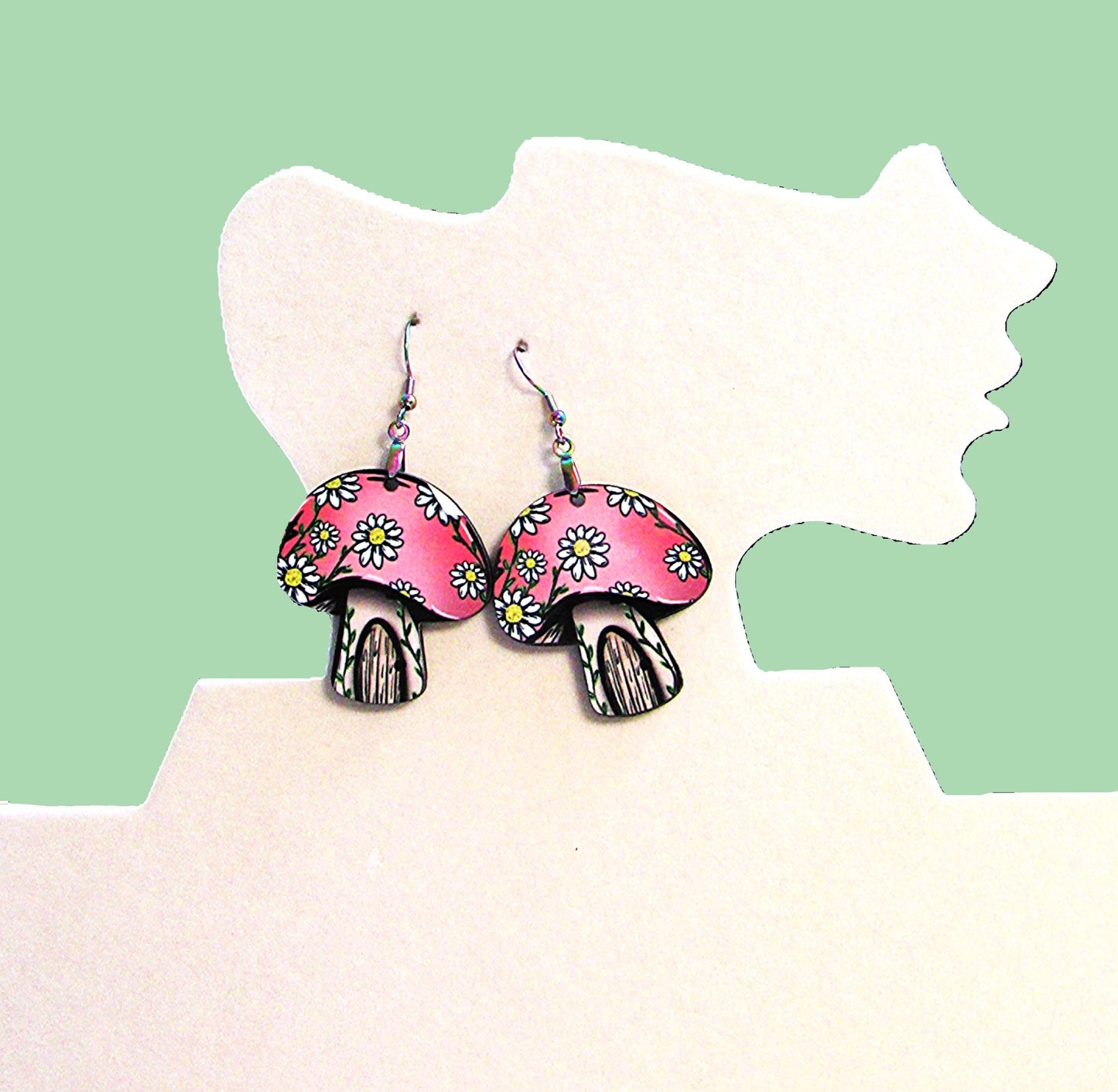 Mushroom Shaped Sublimated Earrings