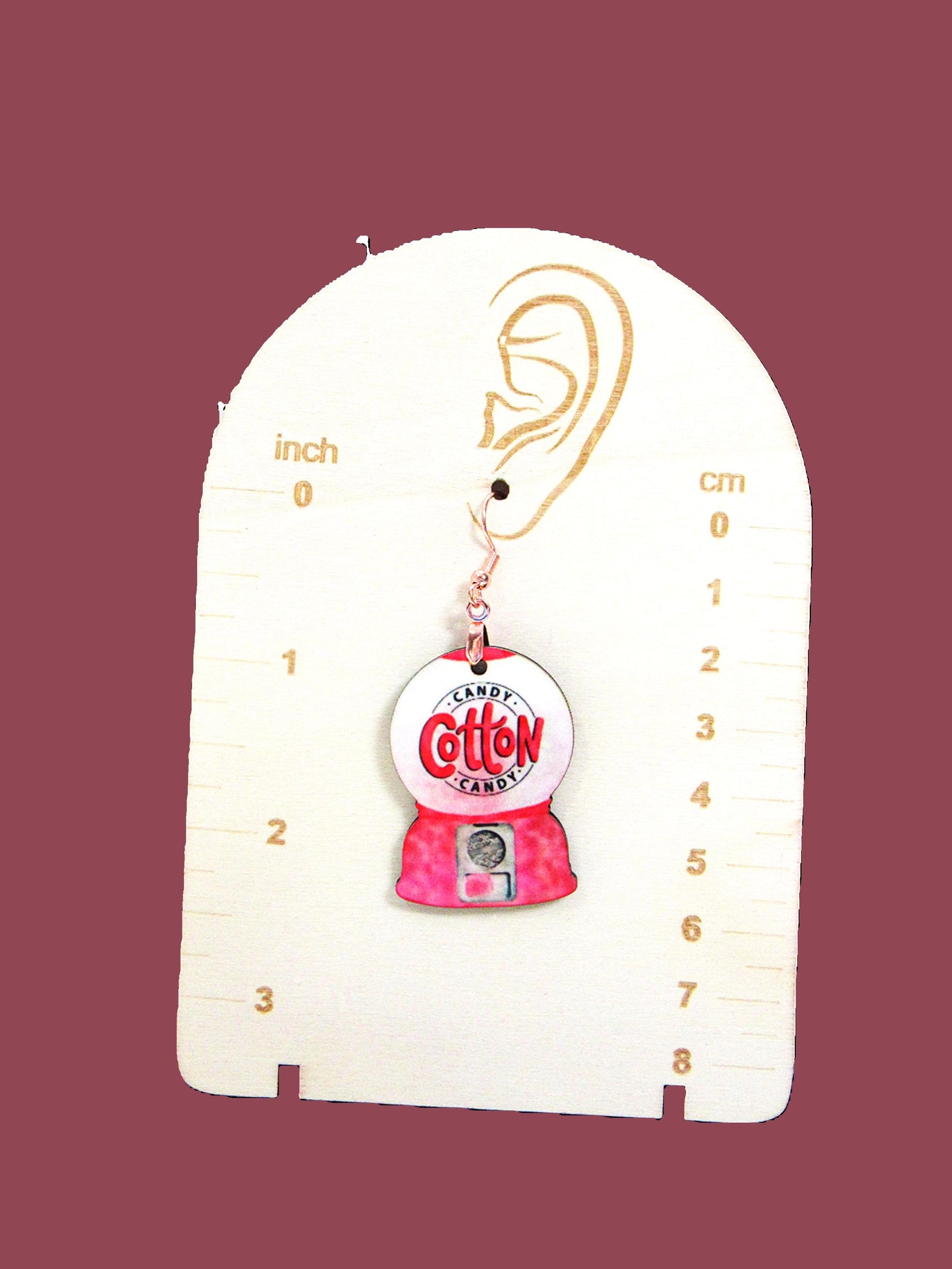 Snow Globe Shaped Sublimated Earrings