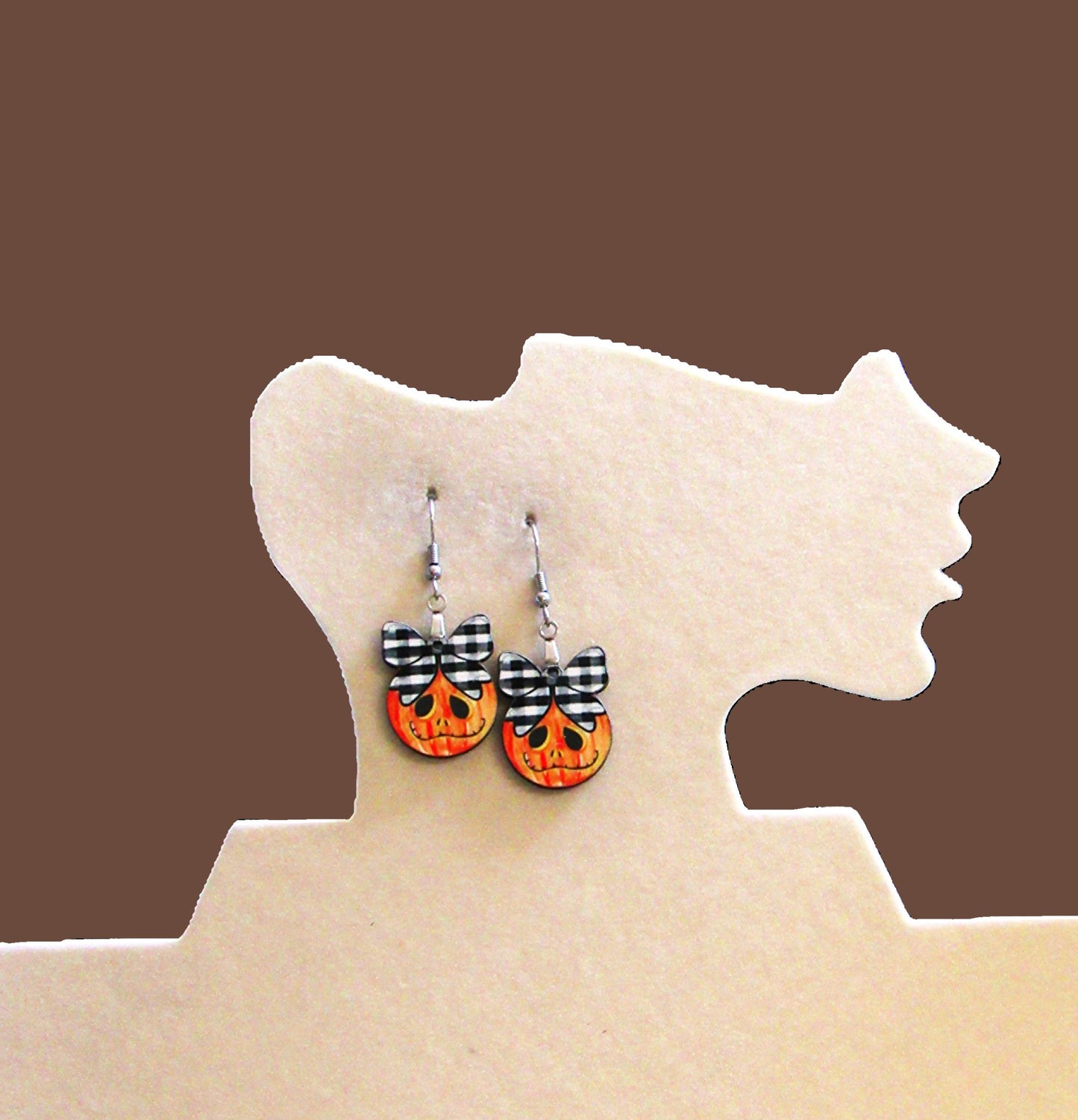 Ball with Bow Shaped Sublimated Earrings