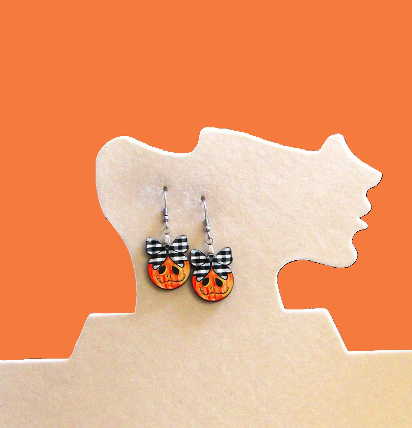 Ball with Bow Shaped Sublimated Earrings