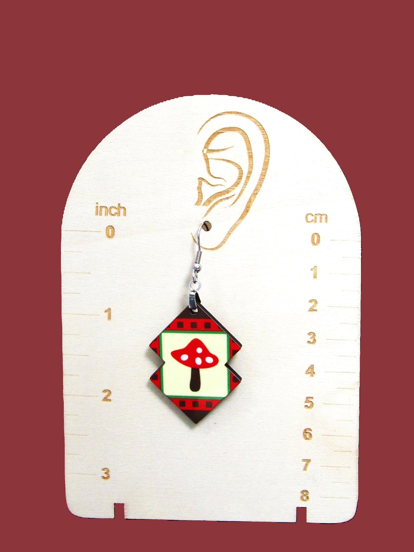 Double Boho Shaped Sublimated Earrings