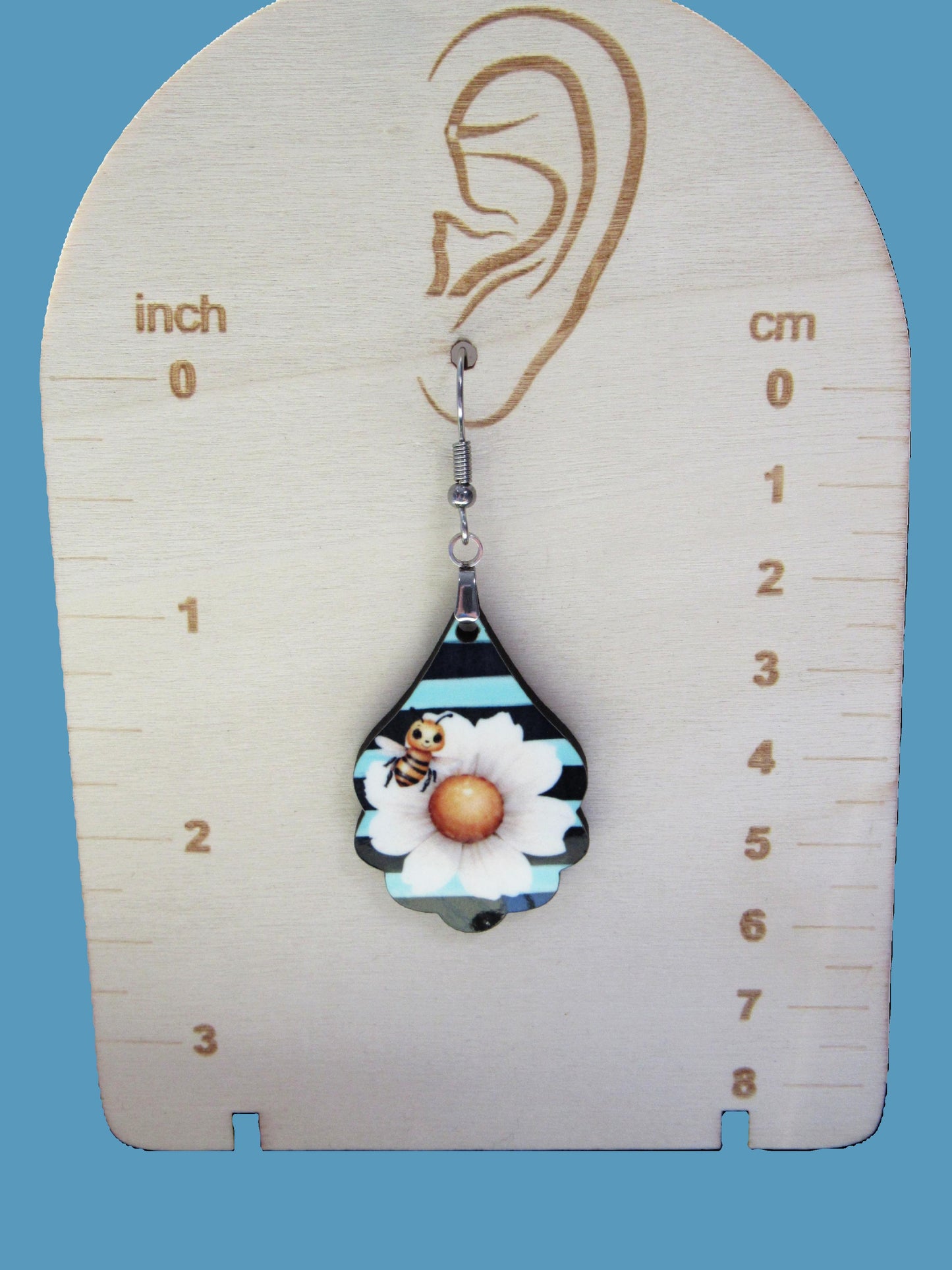 Fancy Teardrop Shaped Sublimated Earrings