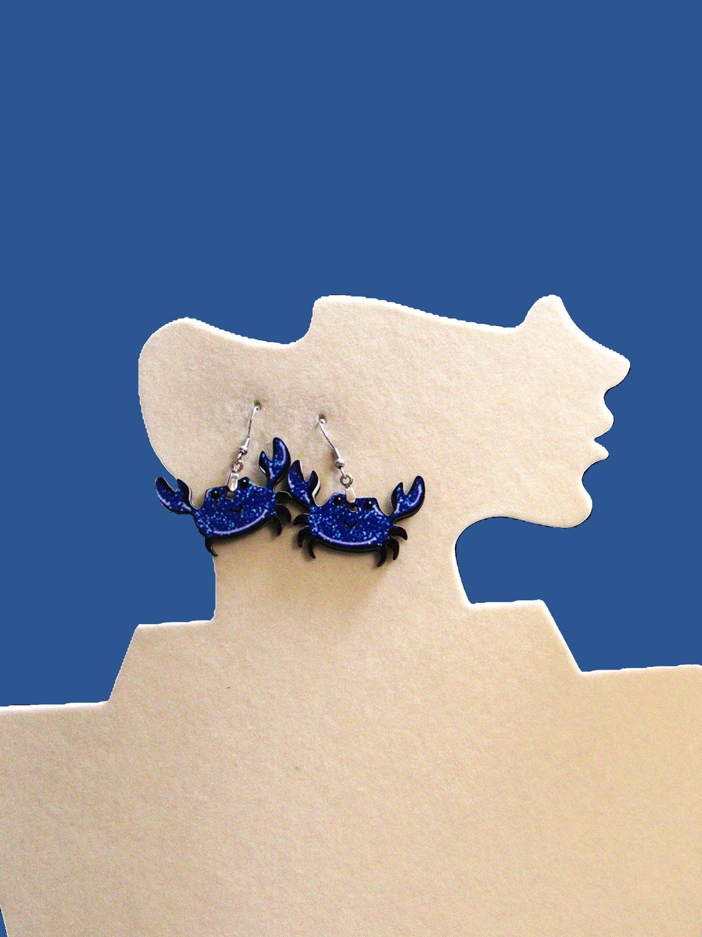 Crab Shaped Sublimated Earrings 1.5"