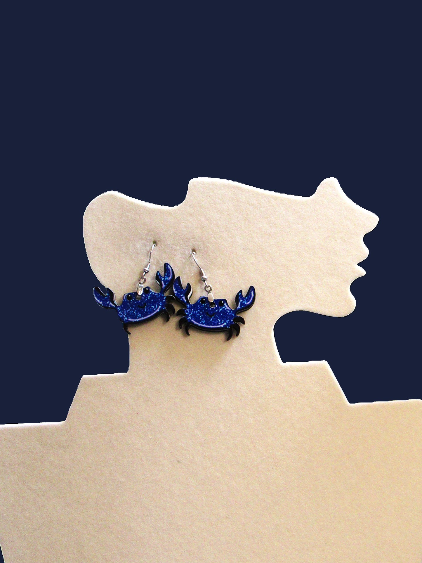 Crab Shaped Sublimated Earrings 1.5"