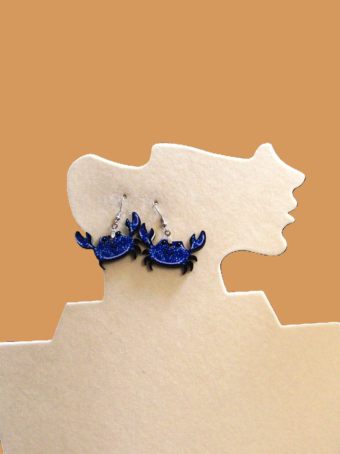 Crab Shaped Sublimated Earrings 1.5"