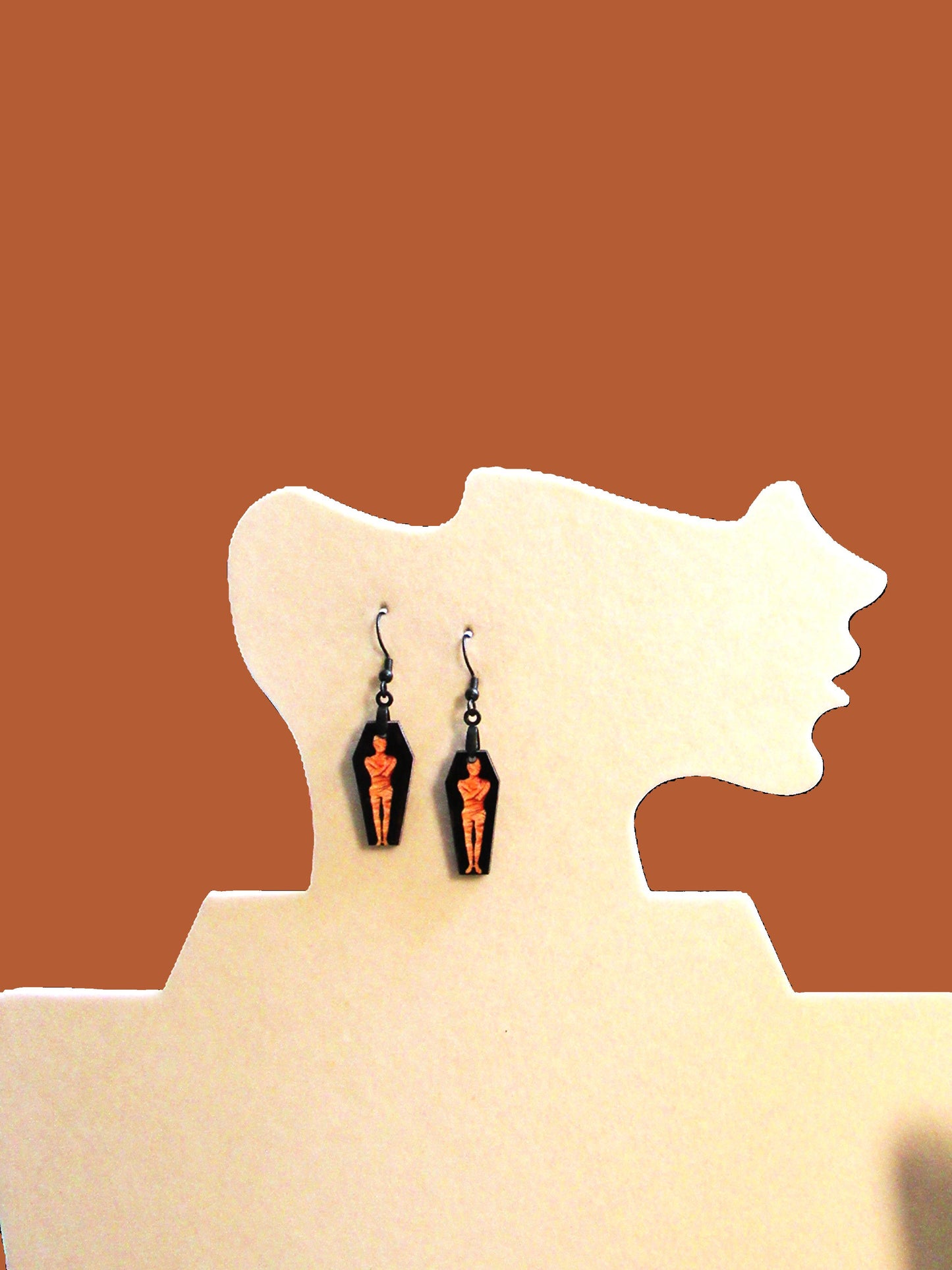 Coffin Shaped Sublimated Earrings