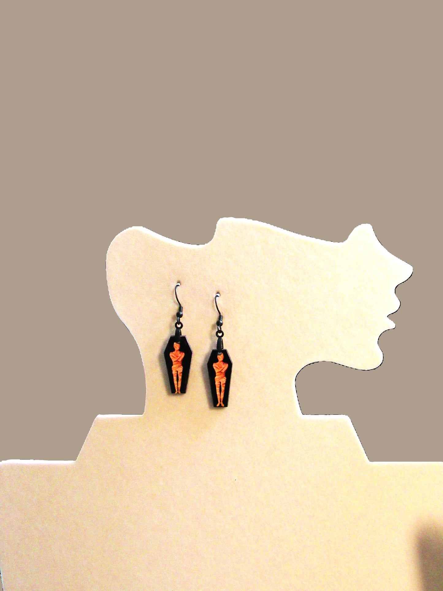 Coffin Shaped Sublimated Earrings