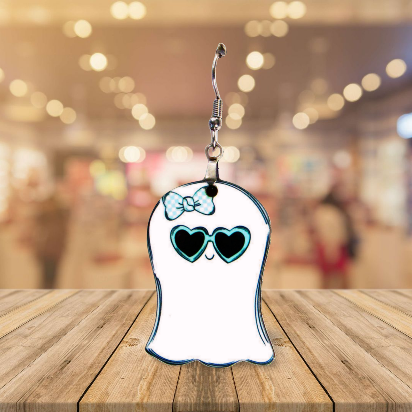 Ghost Shaped Sublimated Earring