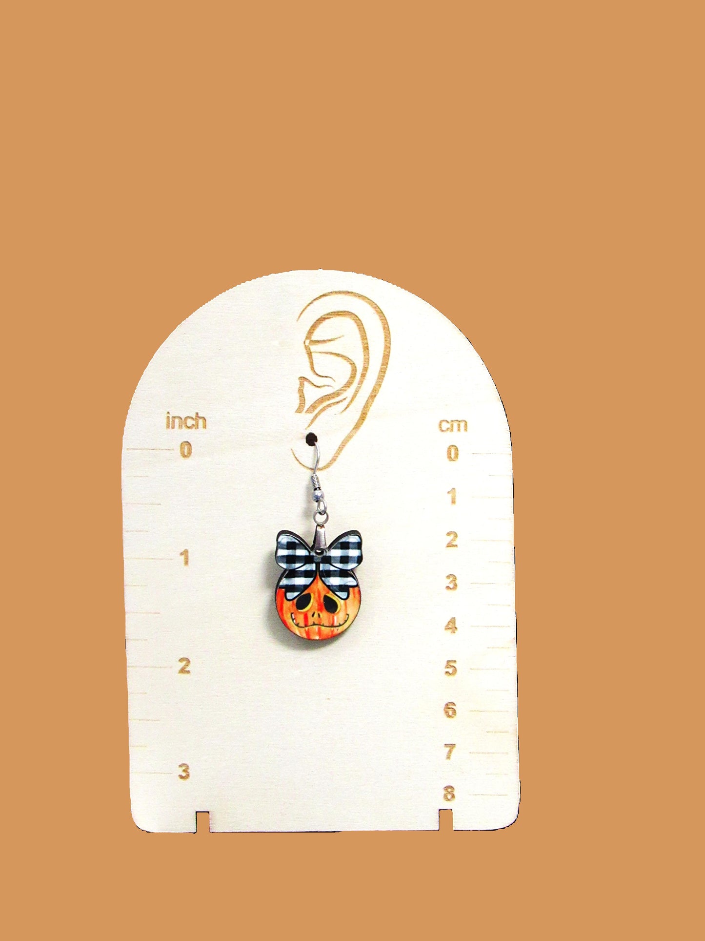 Ball with Bow Shaped Sublimated Earrings