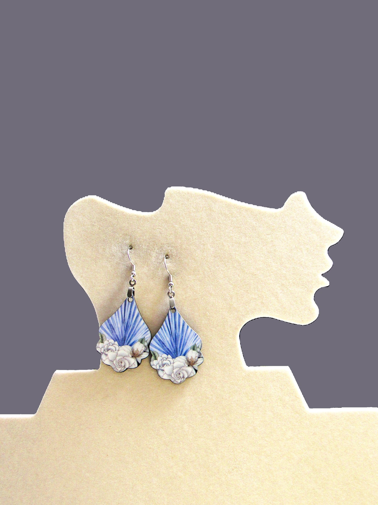 Fancy Teardrop Shaped Sublimated Earrings