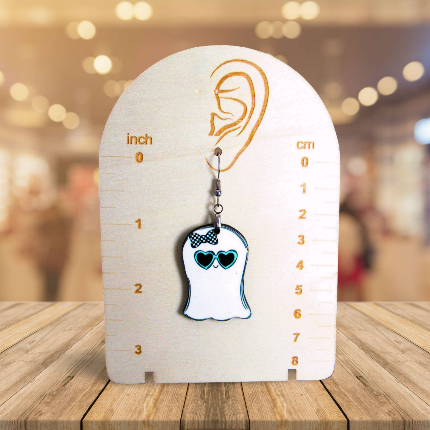 Ghost Shaped Sublimated Earring