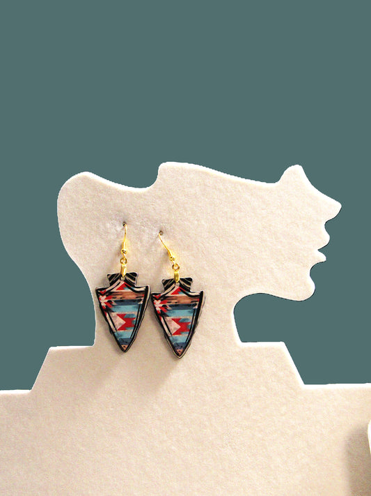 Arrow Head Shaped Sublimated Earrings