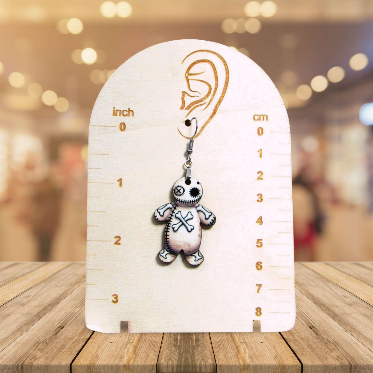 Fluffy Monster Shaped Sublimated Earrings