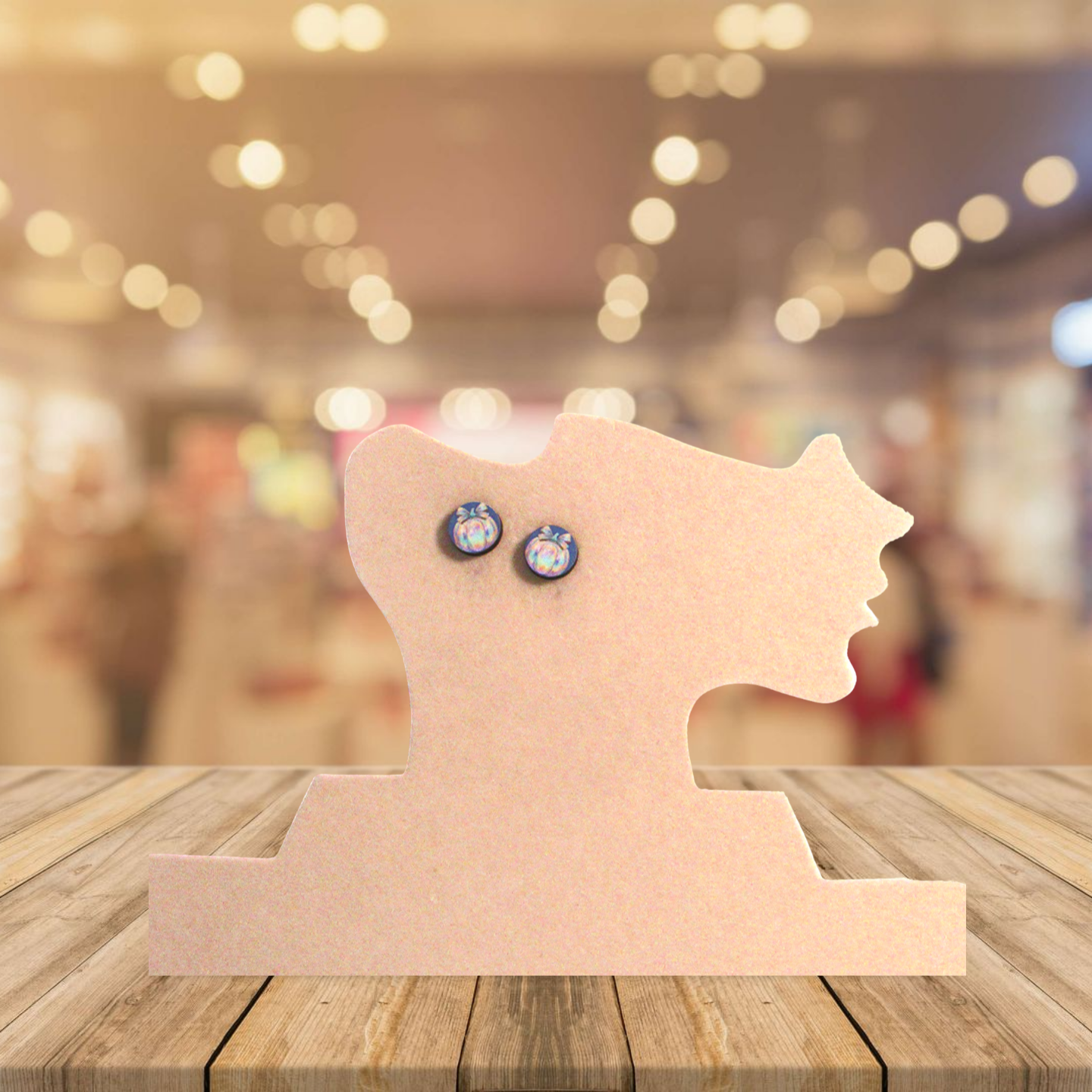 Round Shaped Stud Sublimated Earrings MDF