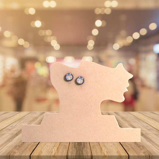 Round Shaped Stud Sublimated Earrings MDF