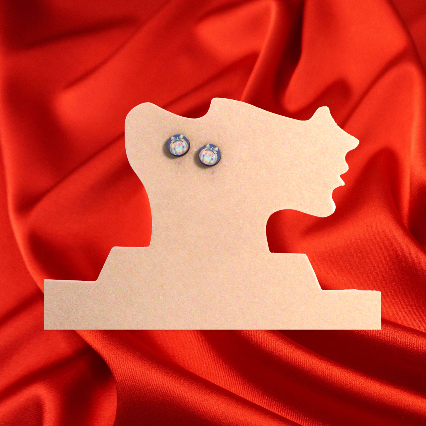 Round Shaped Stud Sublimated Earrings MDF