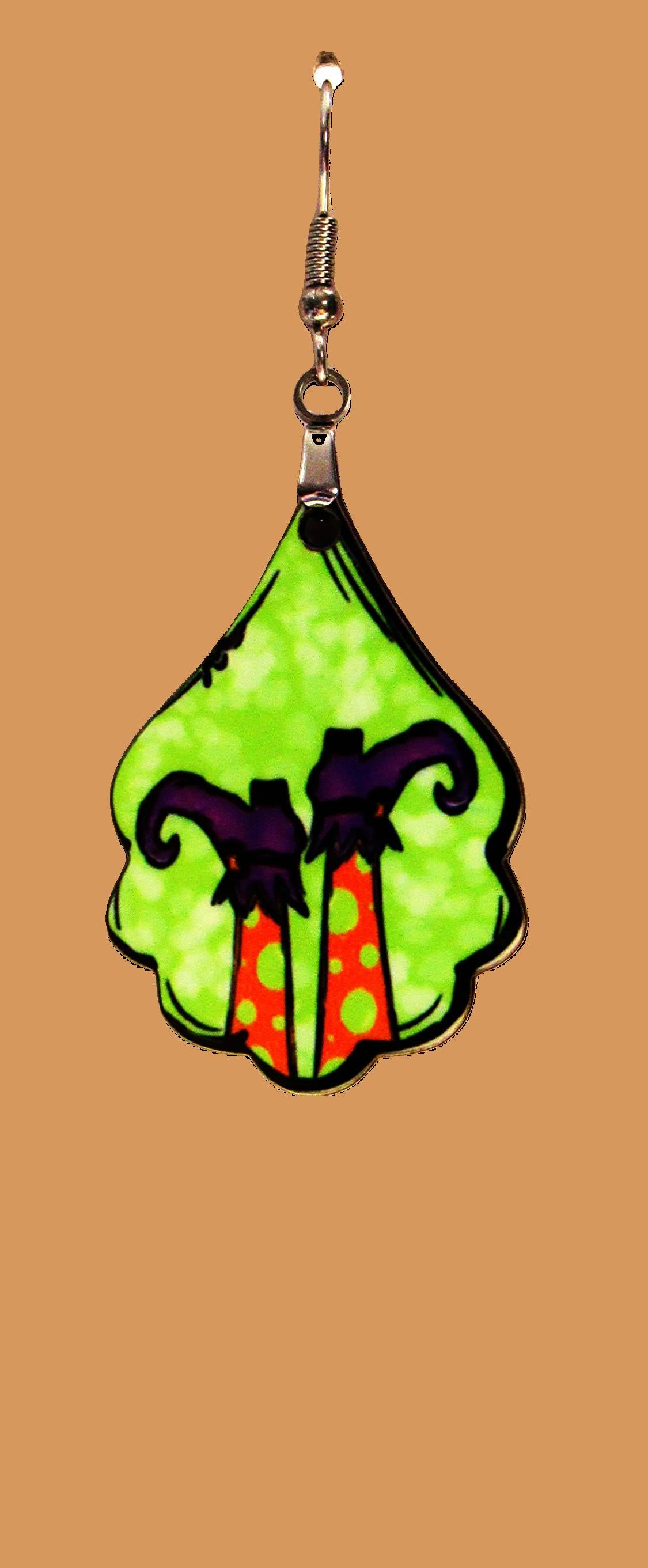 Fancy Teardrop Shaped Sublimated Earrings