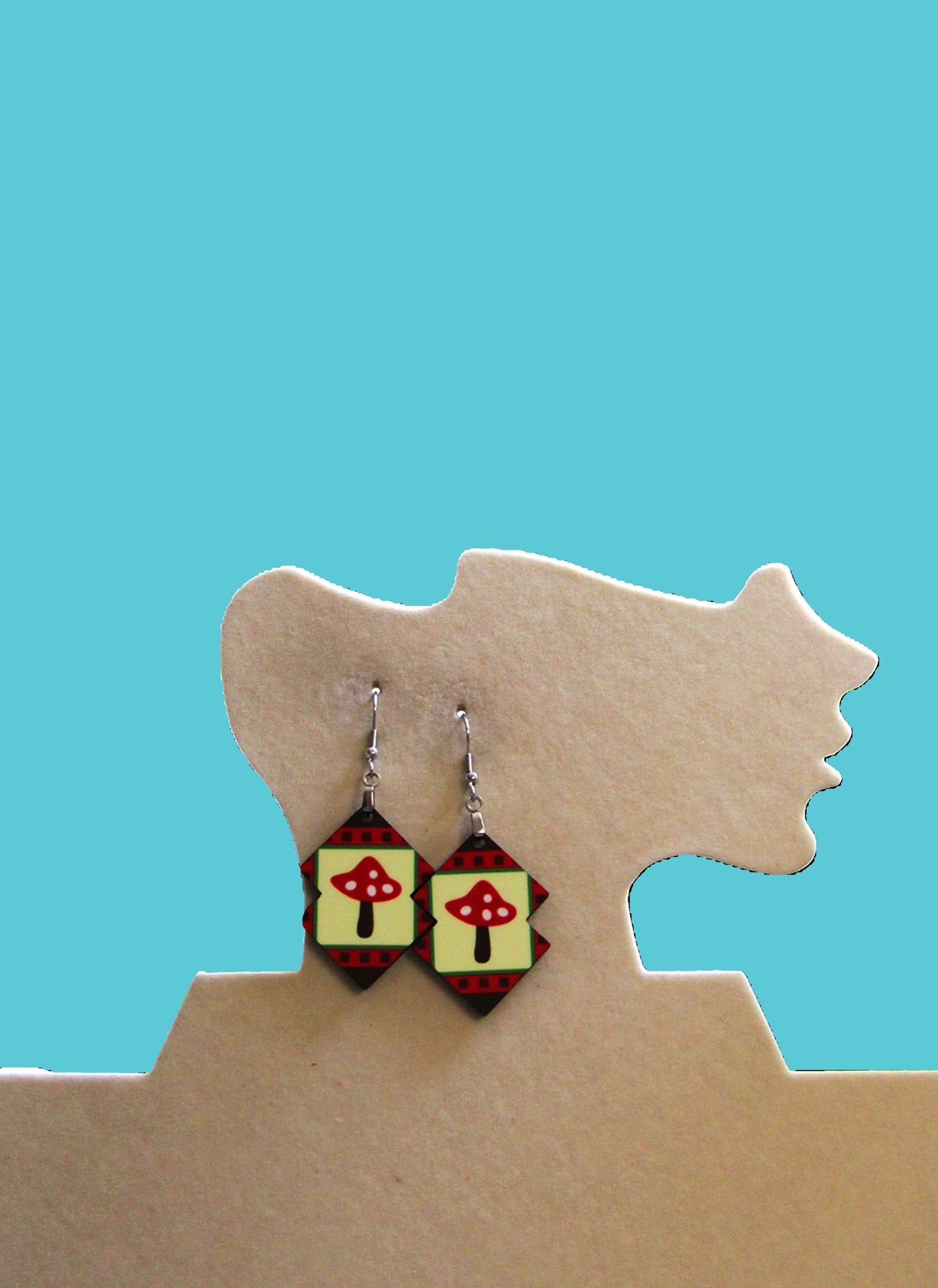 Double Boho Shaped Sublimated Earrings