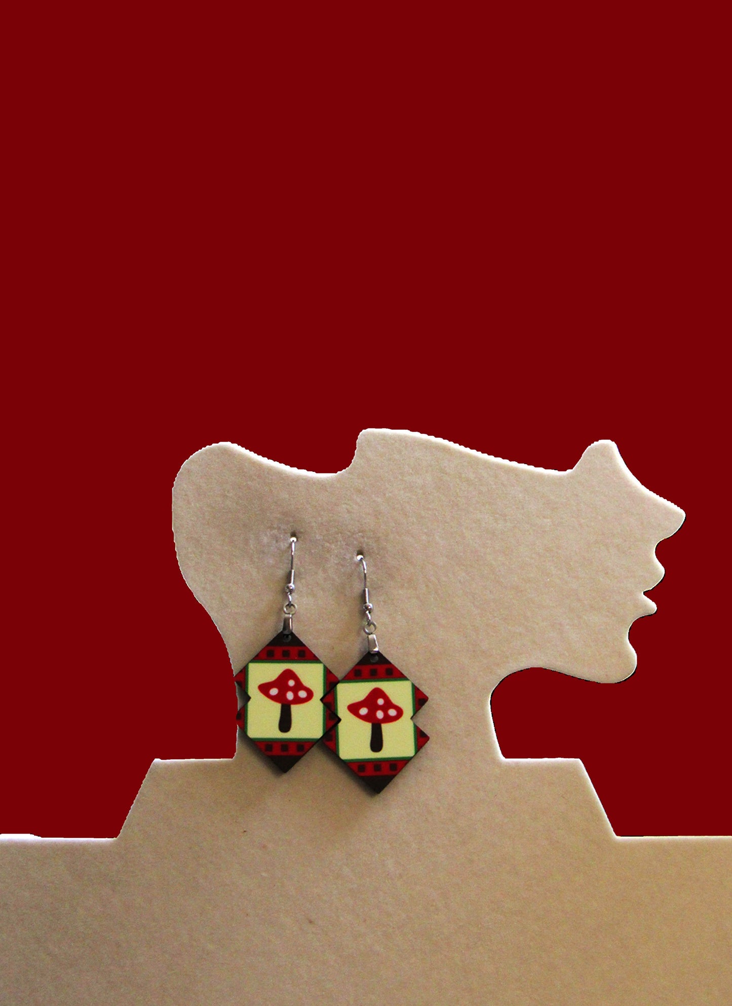 Double Boho Shaped Sublimated Earrings