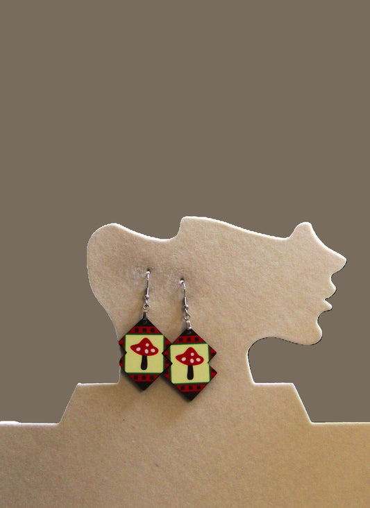 Double Boho Shaped Sublimated Earrings