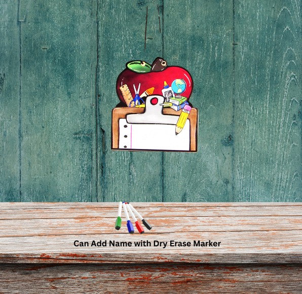 Apple with Sign Sublimated Door Hanger