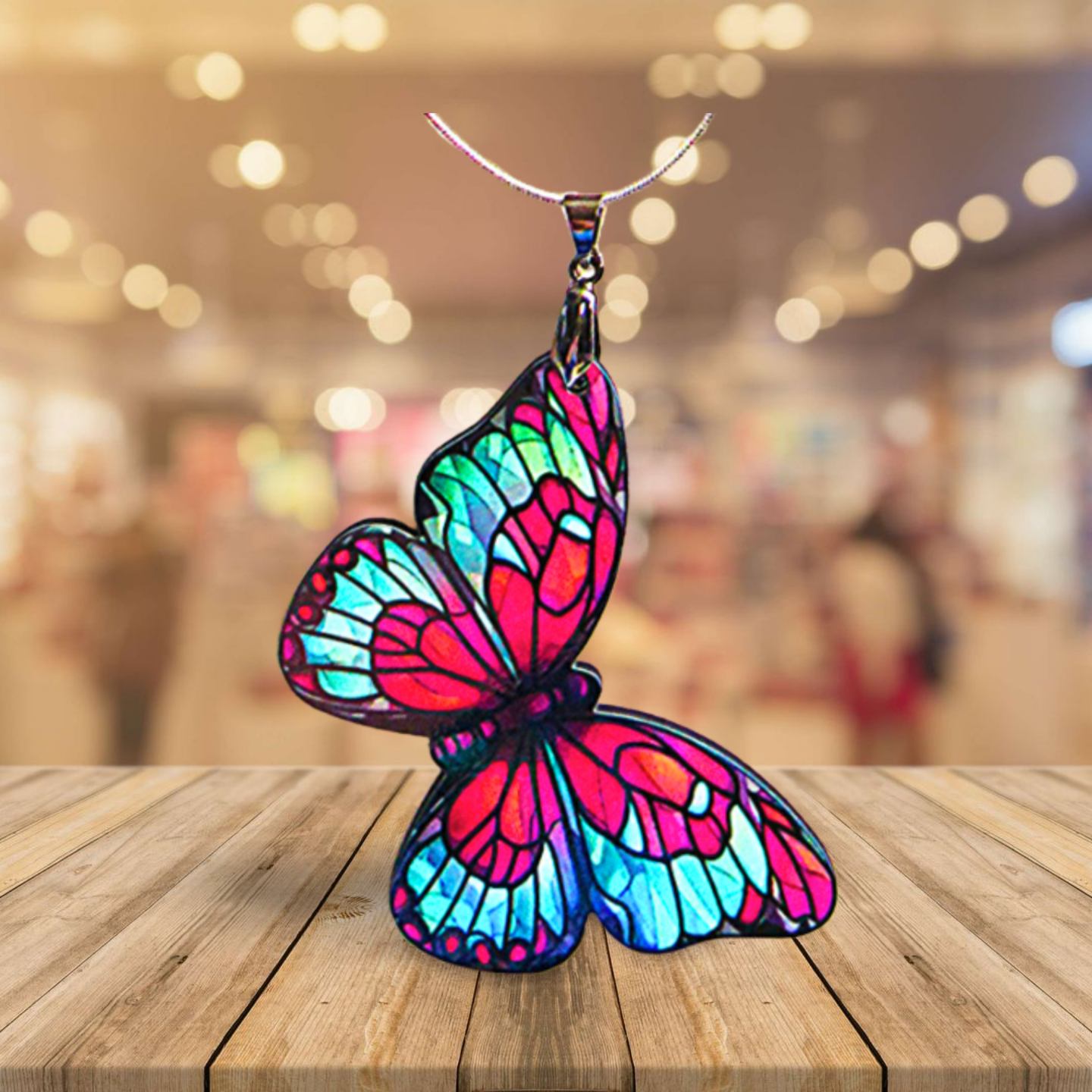 Butterfly Shaped Sublimated Necklace