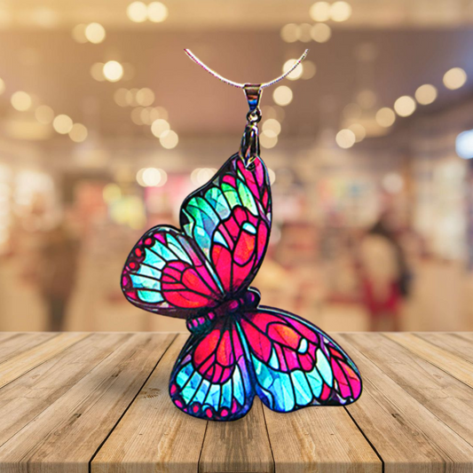 Butterfly Shaped Sublimated Necklace