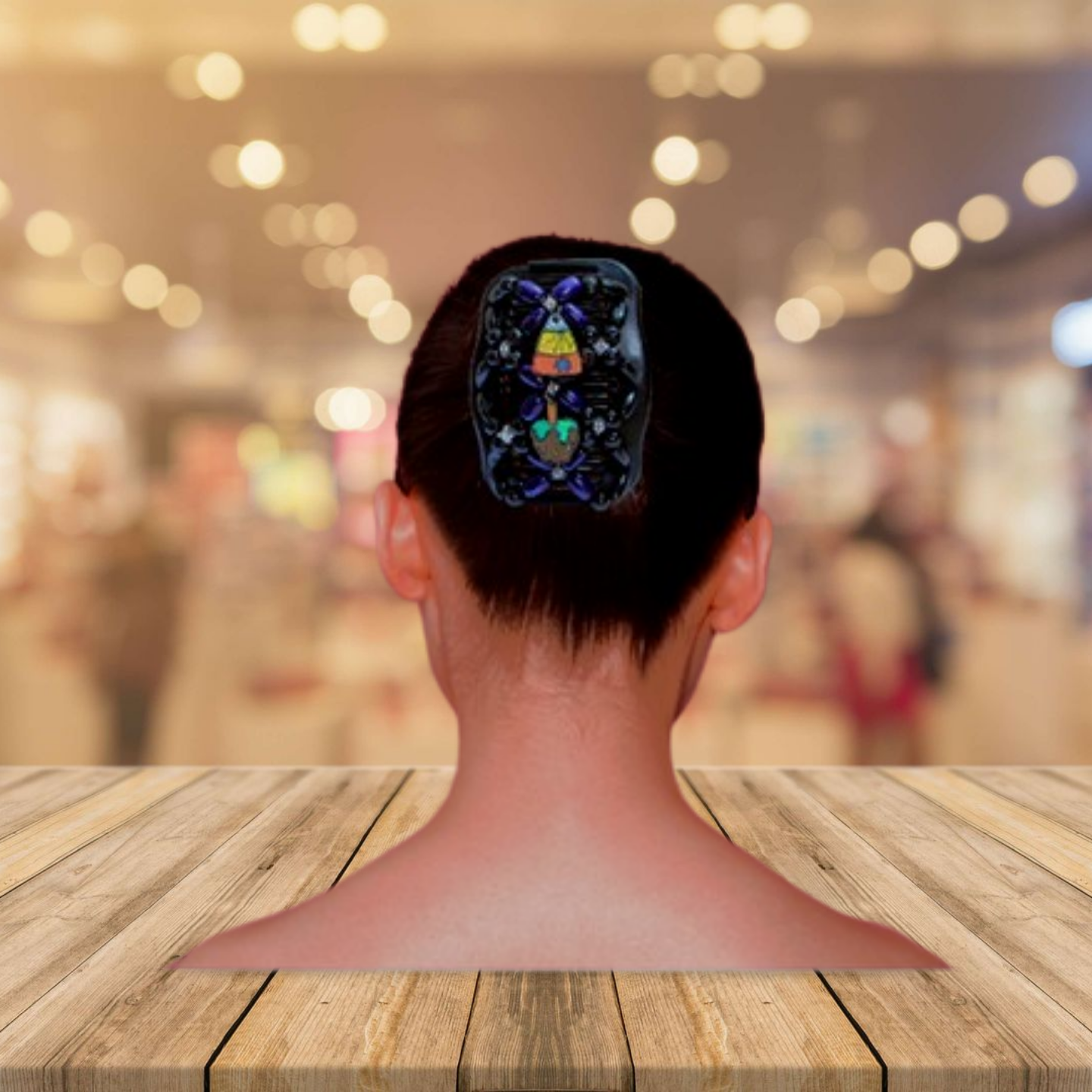 Double Comb Hair Clip With Sublimated Interchangeable Charms