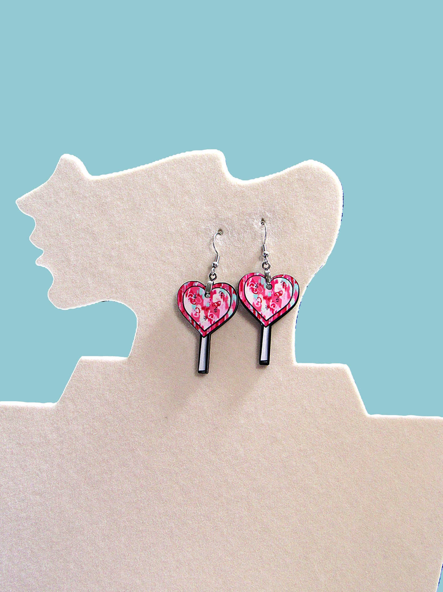Sucker Shaped Sublimated Earrings