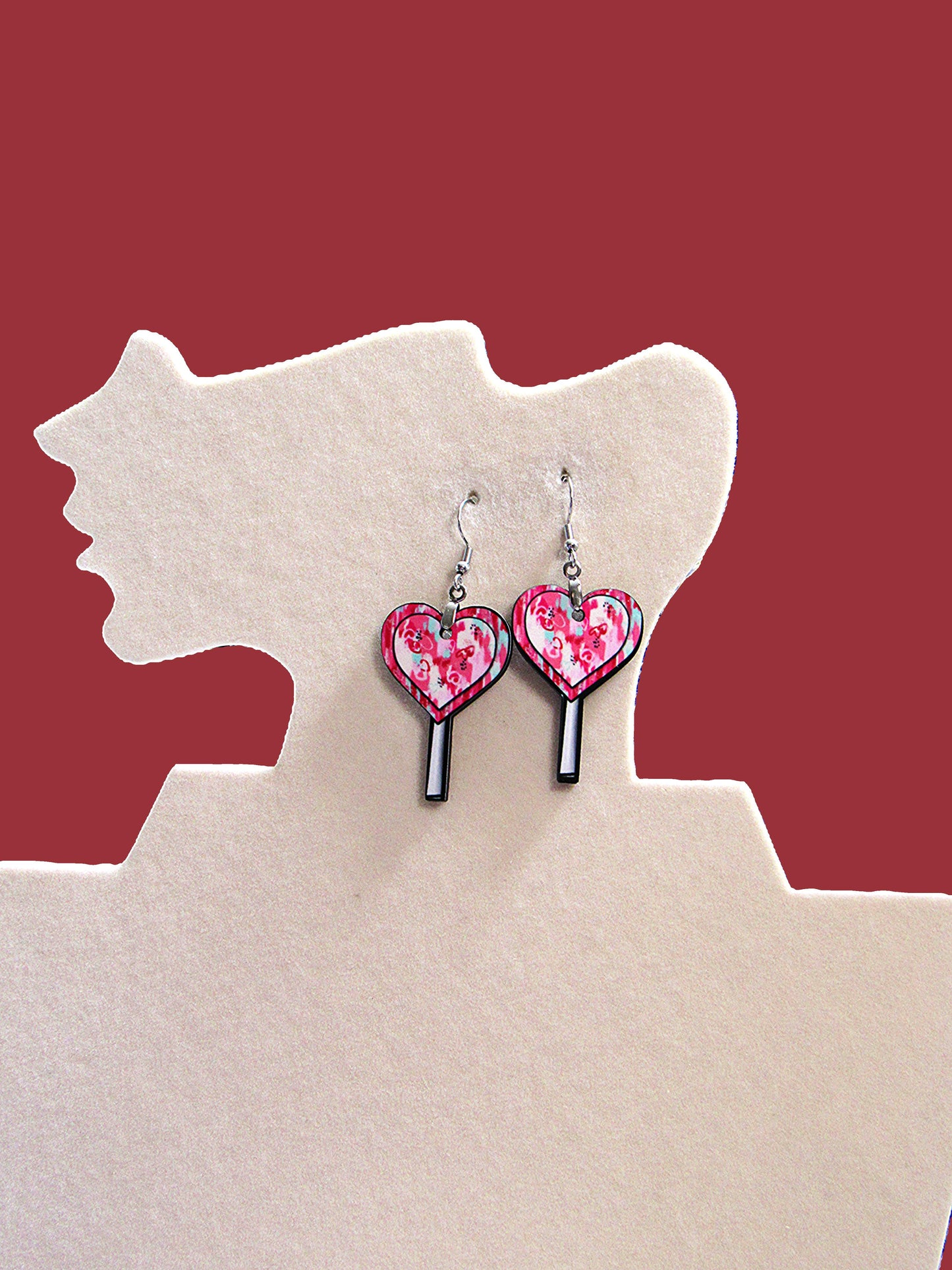 Sucker Shaped Sublimated Earrings