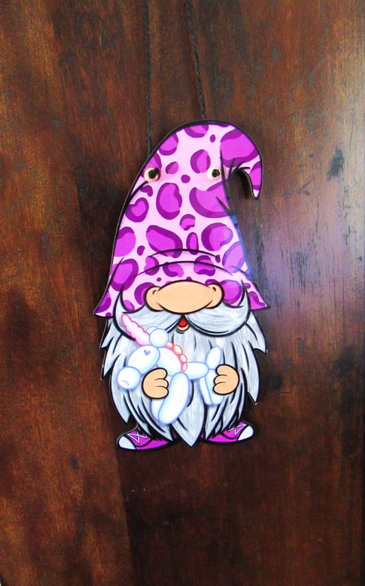 Gnome Shaped Sublimated Door Hanger