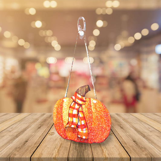 Pumpkin Shaped Sublimated Door Hanger