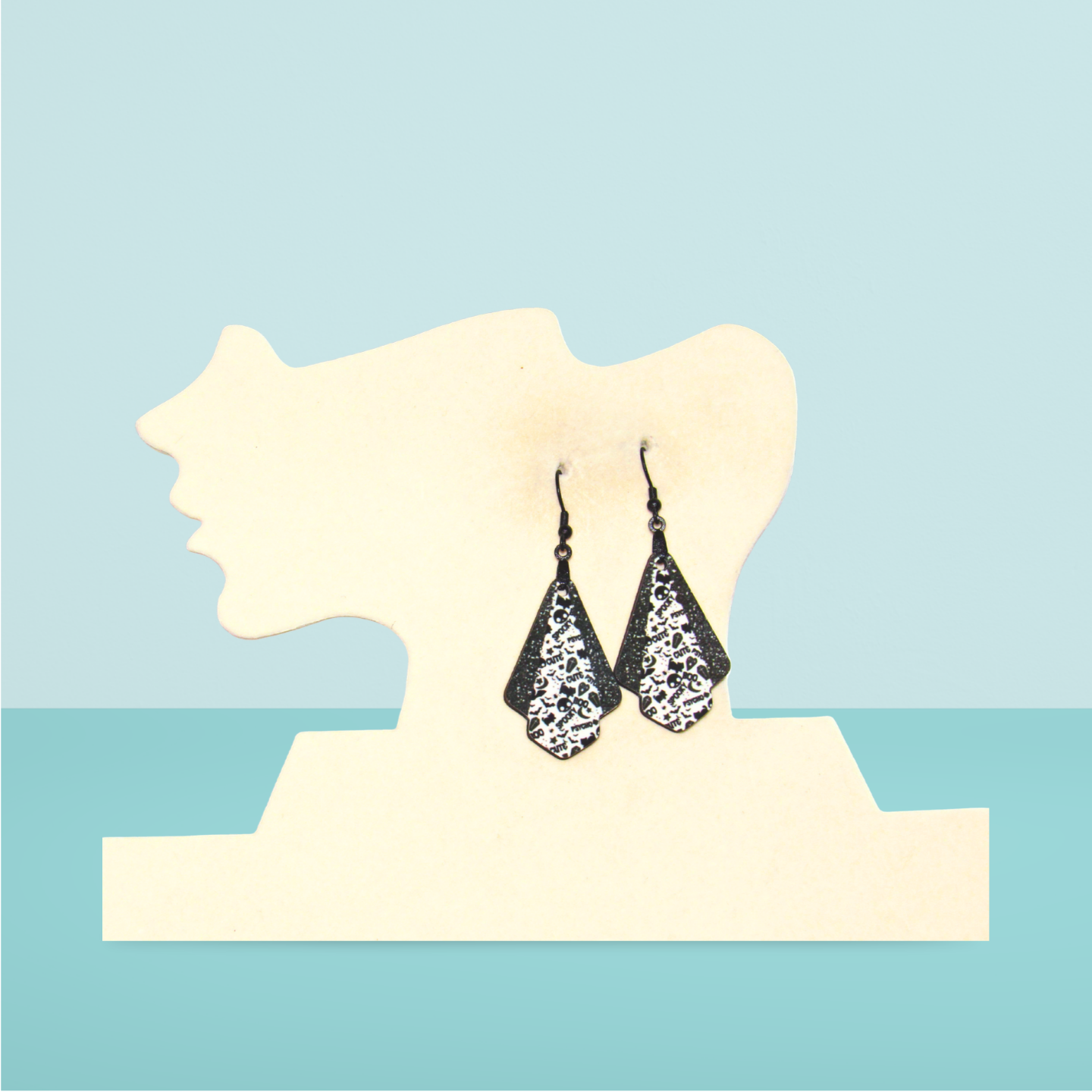 Fan Shaped Sublimated Earrings 1.5 inch