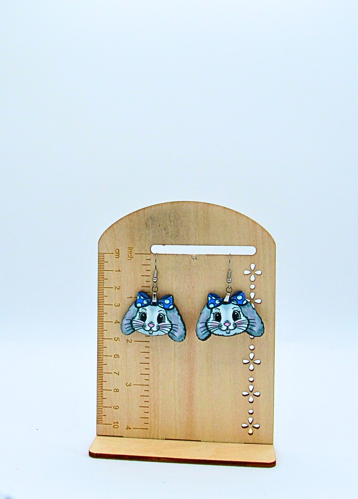 MDF- Bunny Head Shaped Sublimated Earrings 1.5 inch
