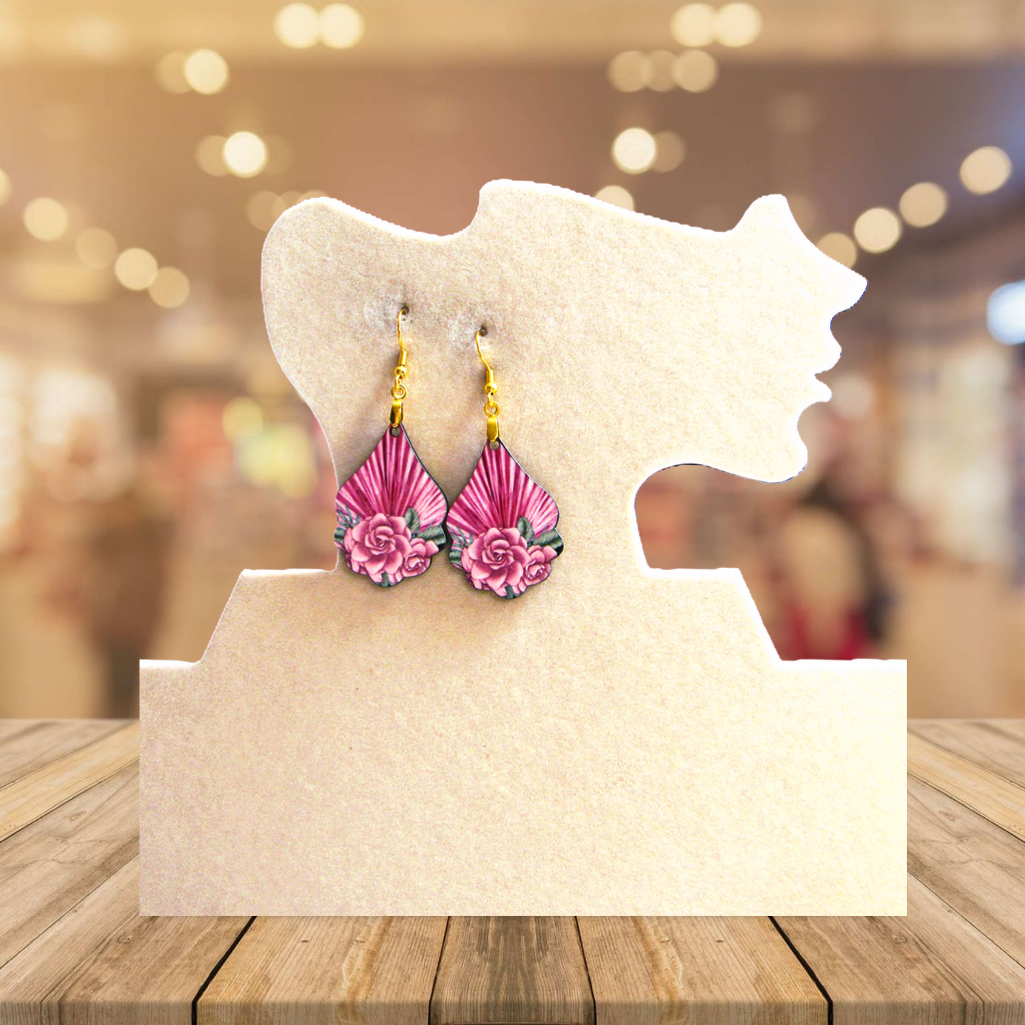 Fancy Teardrop Shaped Sublimated Earrings