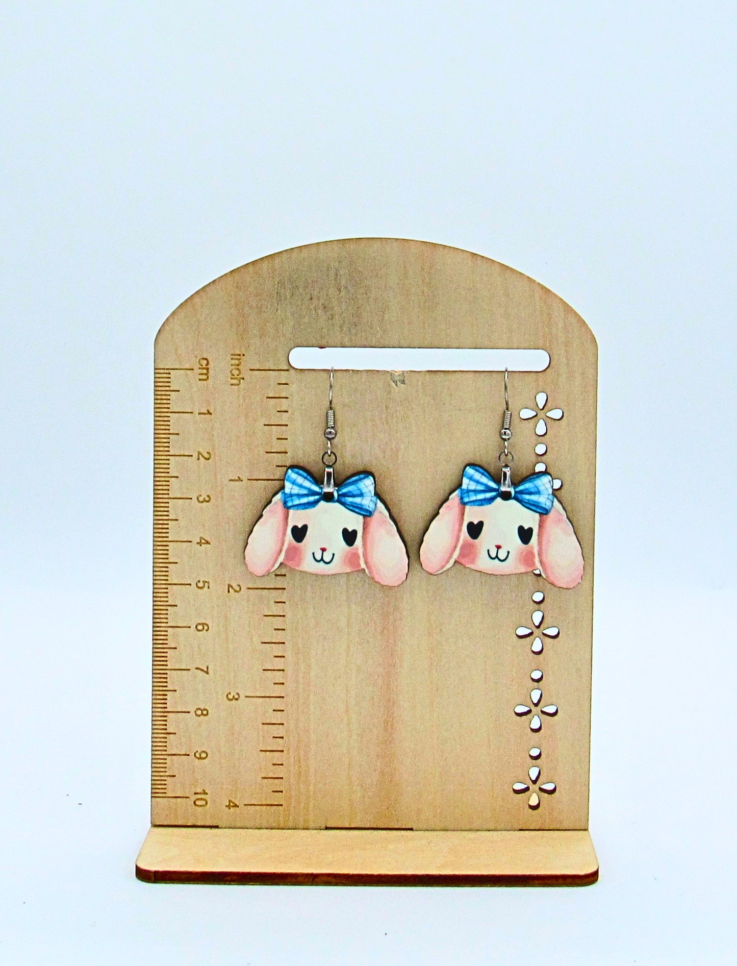 MDF- Bunny Head Shaped Sublimated Earrings 1.5 inch