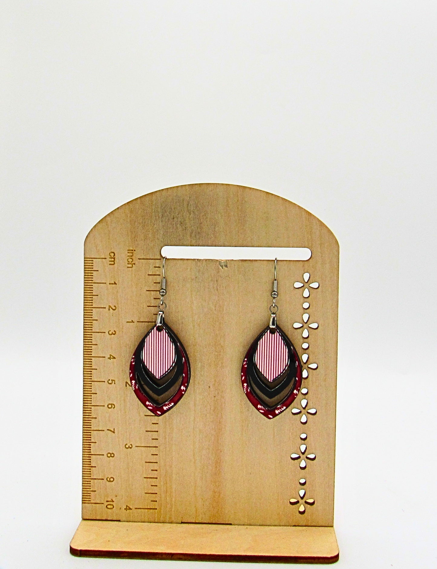 MDF-Open Teardrop Shaped Sublimated Earrings 1.5 inch